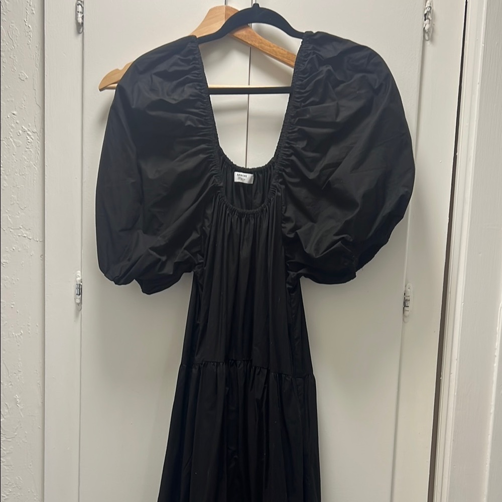 Mikoh Black Puff Sleeve Sundress Cocktail
